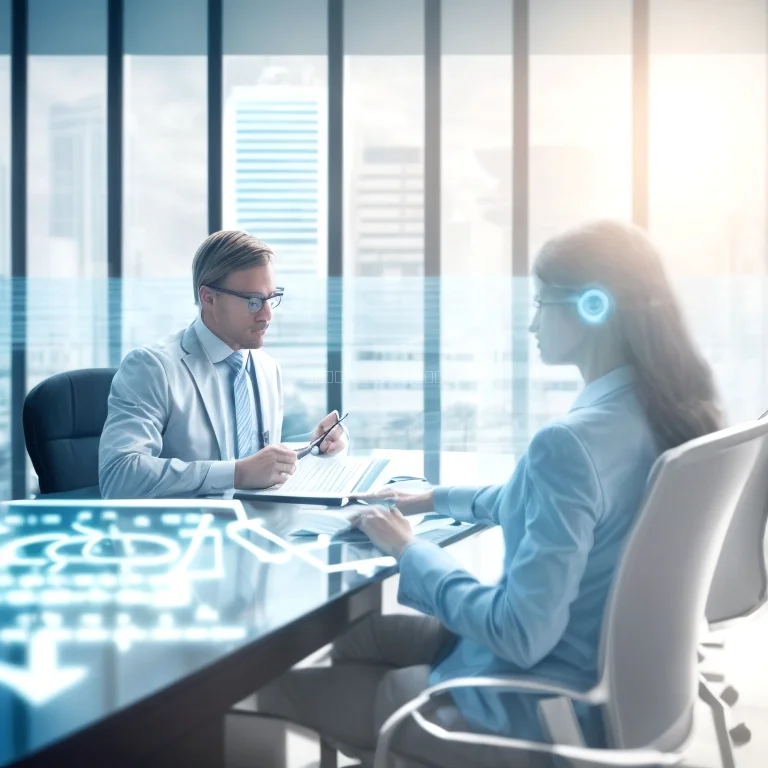 Business handshake over contract documents